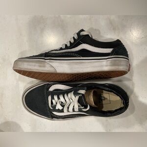 Vans Boys Off The Wall Black Casual Shoes Sneakers Men Size 5/ Women’s 6.5